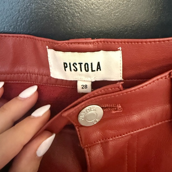 Pistola Cassie Super High Rise Straight Pant in Carmine size 28 - Picture 2 of 4